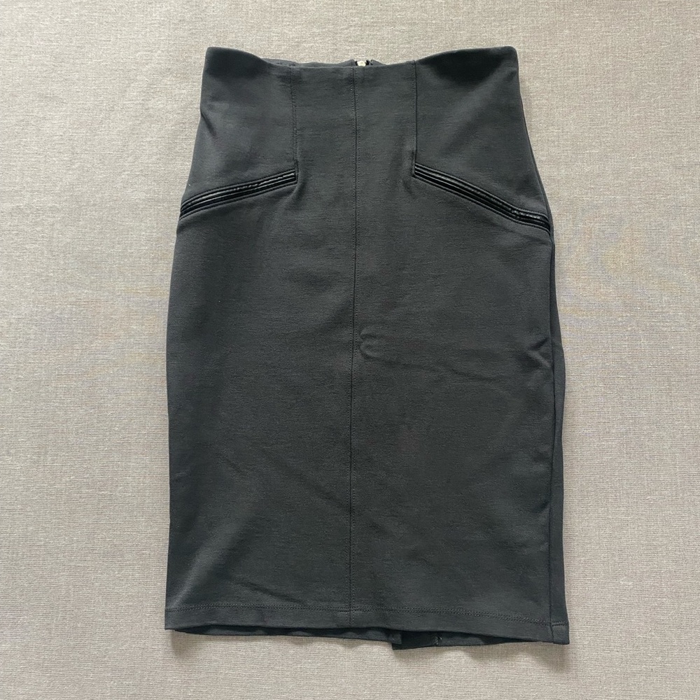 HAVE vintage Y2K grey fitted office academia pencil skirt.